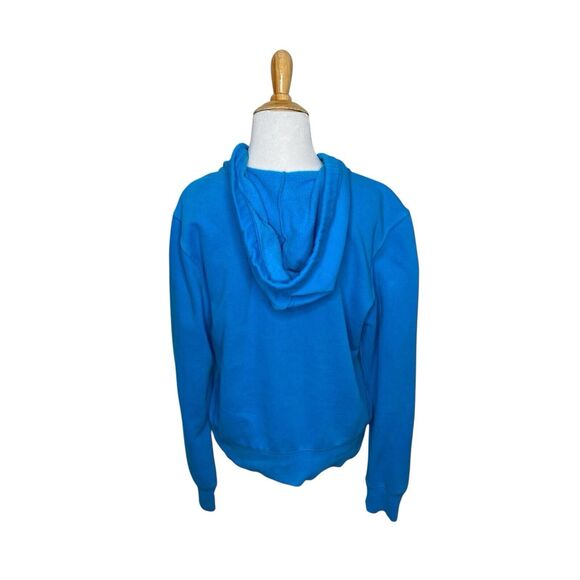 Aeropostale New York City Bright Blue Silver Hoodie Jacket Sweatshirt Size large - Picture 4 of 7
